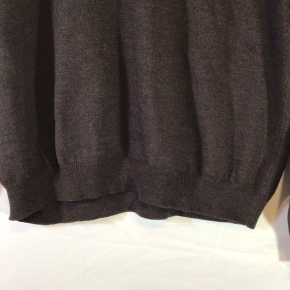 Brooks Brothers Men Merino Wool Brown Sweater Medium Classic Academia Old Money - Picture 4 of 7